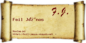 Feil János névjegykártya